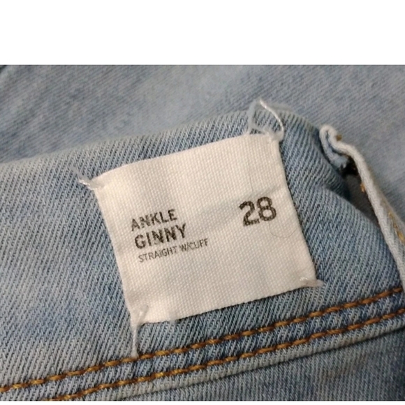 Hudson Jeans Ankle Ginny Straight w/Cuff Light Stretch Women's Size 28 - Picture 6 of 6